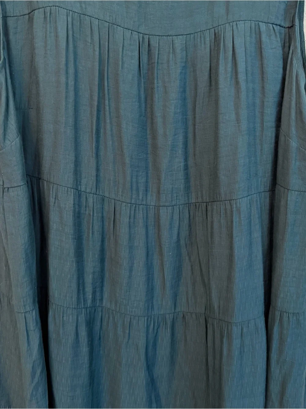 J. Jill Sleeveless Tiered Maxi Dress Escarole Sz 2XL lined, key hole button